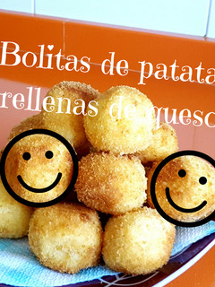 Una foto de Receta bolitas de patata con queso,para los peques o apetitivos