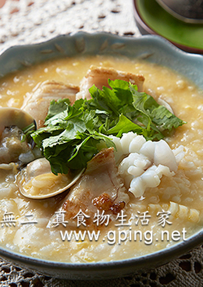 【無毒‧無二 真食物的生活家】土魠海鮮粥 的食譜成品照片