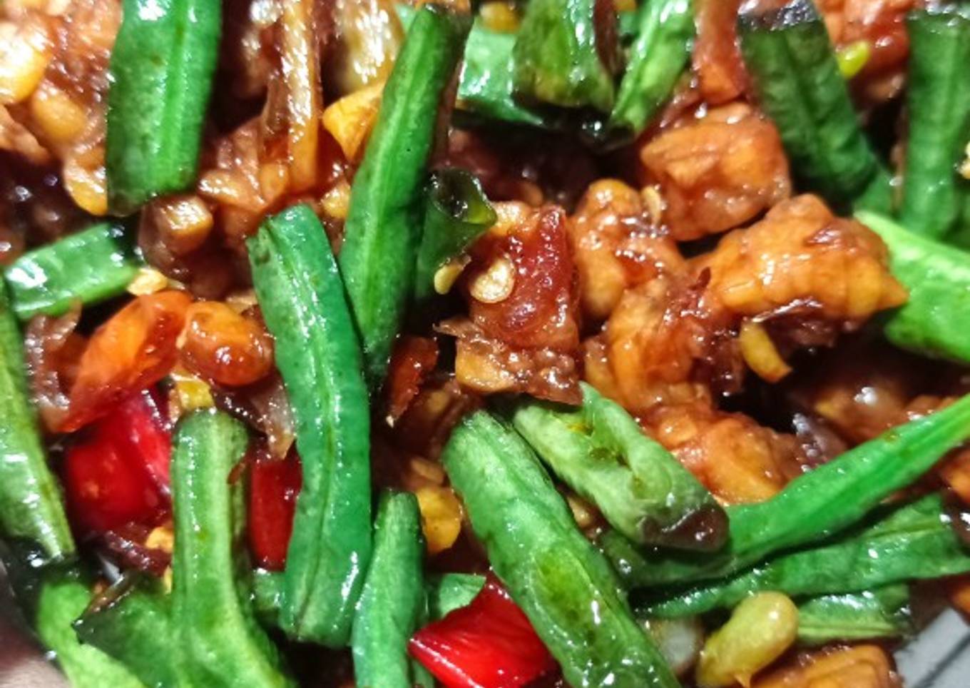 Sambal goreng tempe kacang panjang