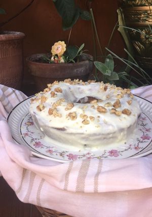 Foto de Bolo de iogurte e cobertura de queijo-creme