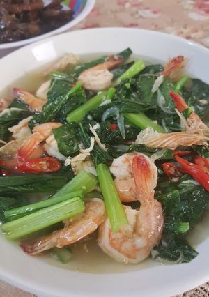 Foto resep Tumis sawi hijau dan udang