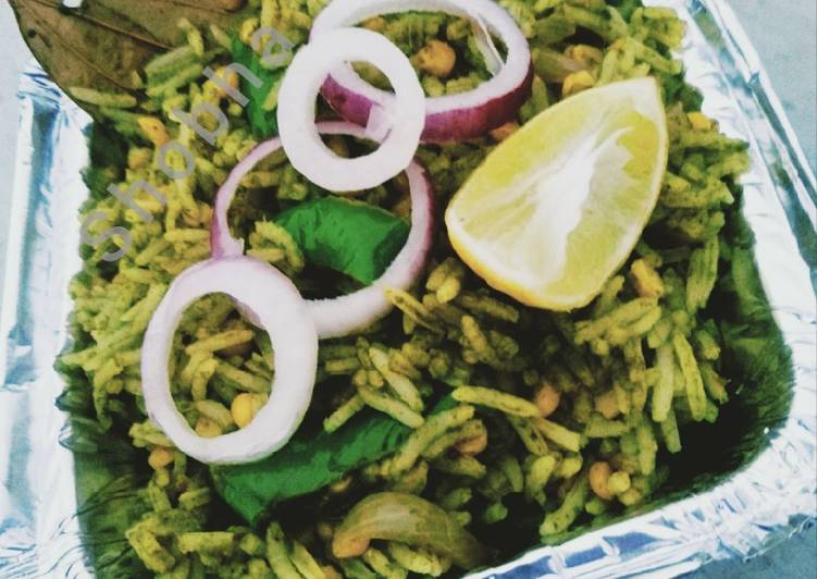 Recipe of Quick Spinach rice