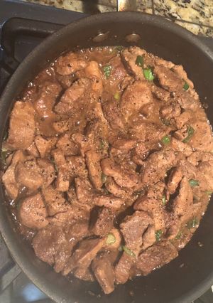 Hình của món Thịt nạc kho tiêu.
