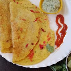 A picture of Moong dal chilla.