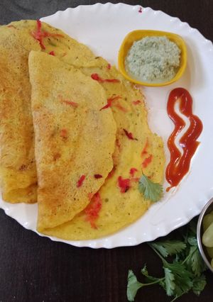 A picture of Moong dal chilla.