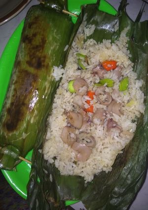 Foto resep Nasi bakar cumi pete