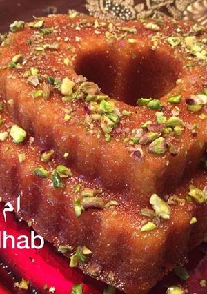 صورة لوصفة كيكة الهريسه او البسبوسه