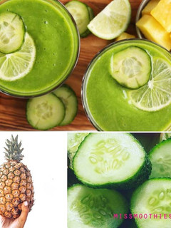 Una foto de Batido de piña y pepino para adelgazar