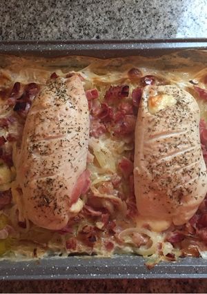 Una foto de Pechugas de pollo rellenas