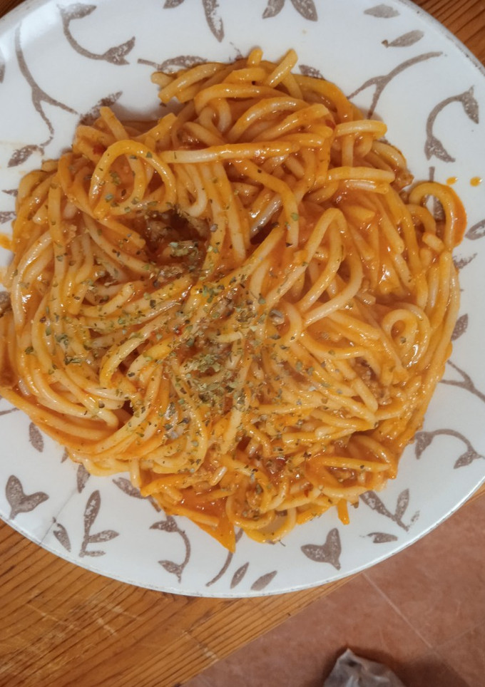 Una foto de Espaguetis a mi manera