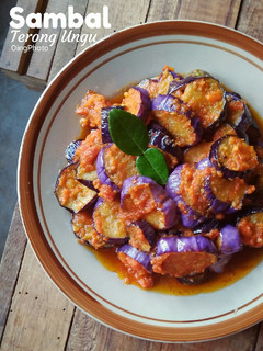 Foto resep Sambal terong ungu