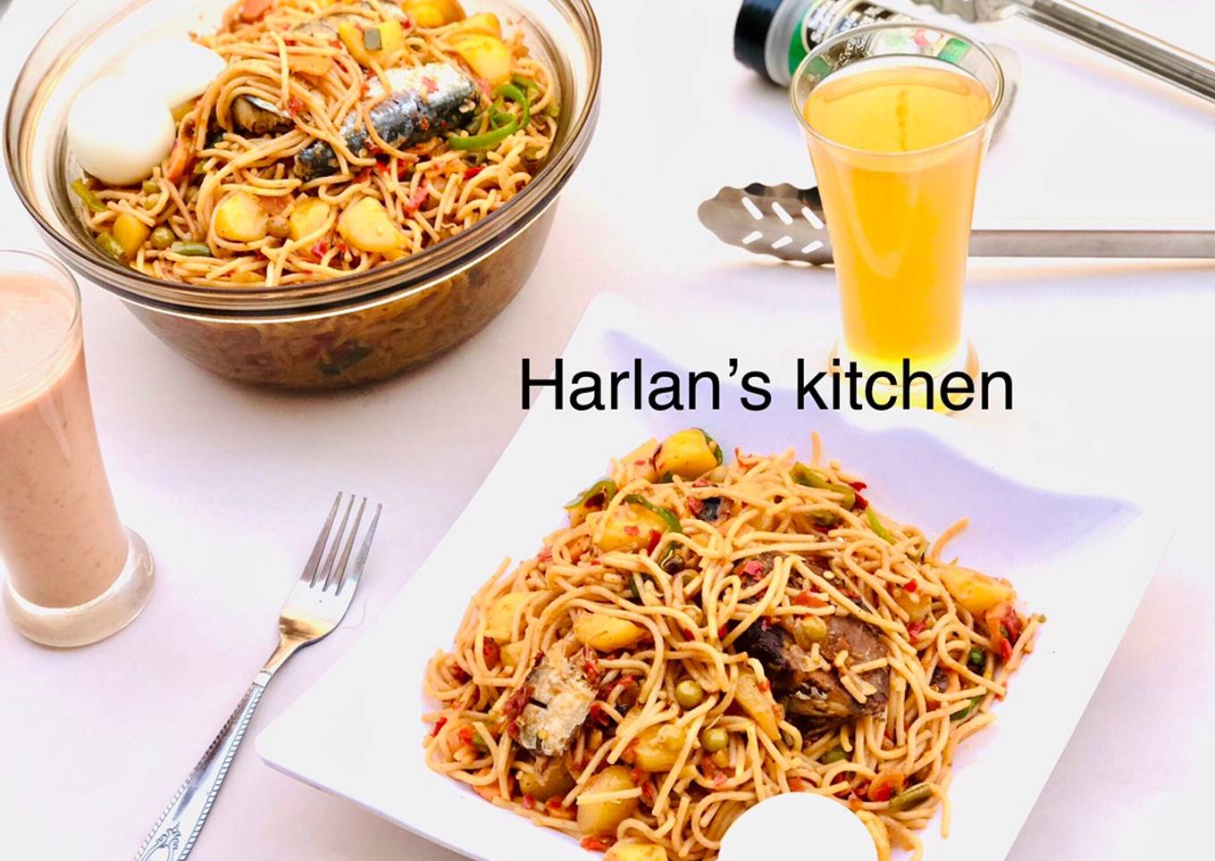 Stir fry spaghetti