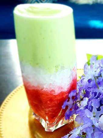 Easy Ways Prepare|Recipe} Double layer smoothie the Tasteful, Delicious