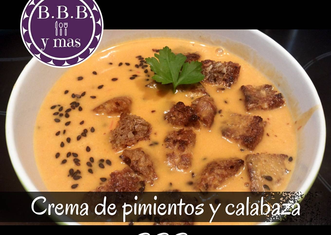 Crema de pimientos y calabaza