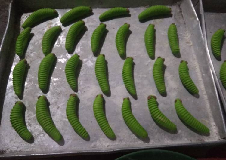 Resep Kue kering ulat daun Anti Gagal