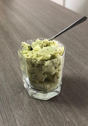 Una foto de Helado de kiwi y plátano