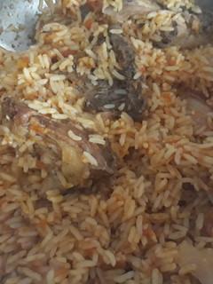 A picture of Jollof rice.