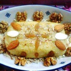A picture of Kesariya Badam ka Halwa.