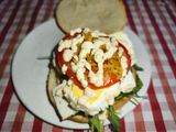 Hamburguesa de pollo con espinacas e ingredientes saludables