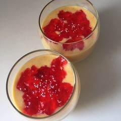 Mango jelly milkshake A picture of Mango jelly milkshake.