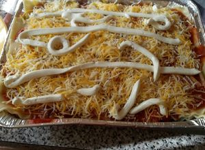 Una foto de Lasagna estilo puertorriqueño