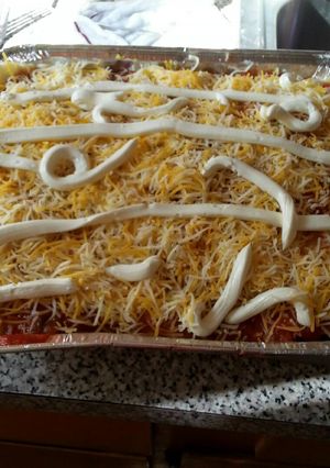 Una foto de Lasagna estilo puertorriqueño