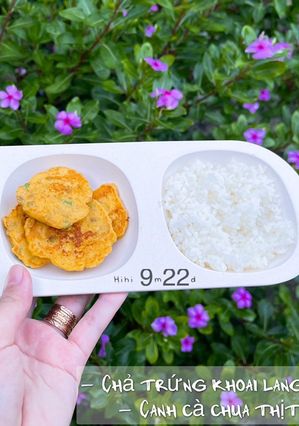 Hình của món CHẢ TRỨNG KHOAI ĐẬU GÀ - Bé ăn dặm.