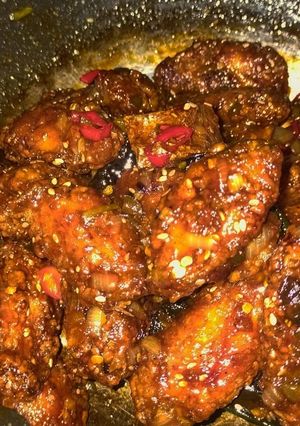 Foto resep Crispy Chicken wing with spicy honey