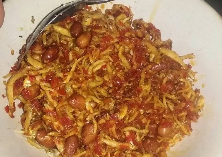 Balado teri medan pake kacang