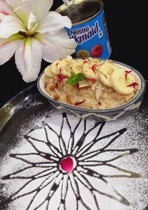 A picture of ब्रेकफास्ट ओट्स पॉरिज (Breakfast oats porridge recipe in Hindi).