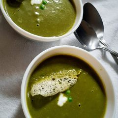 A picture of Green Pea-Spinach Soup.