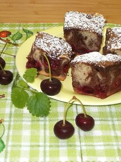 Márványos meggyes kevert recept fotója
