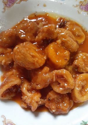 Foto resep Cumi goreng tepung saus asam manis simple