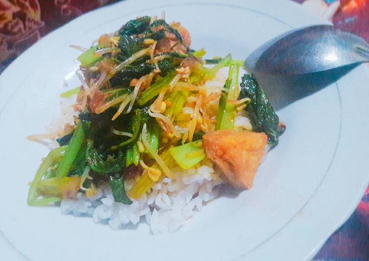 Sayur tumis sawi tahu