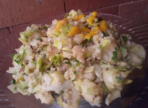 Una foto de Ensalada🥙 tibia de coliflor🥗!!!