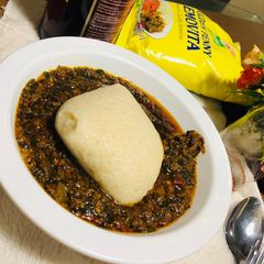 A picture of Dry moringa soup (bushasshen zogale).