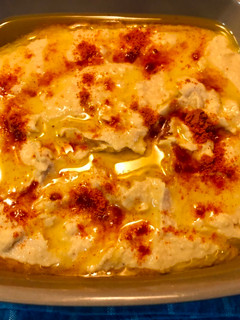 Una foto de Hummus de garbanzos