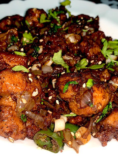 ஃப்ரைட் போன்லெஸ் பிளாக் பெப்பர் சிக்கன் (Fried boneless black pepper chicken recipe in tamil) செய்முறை முக்கிய புகைப்படம்