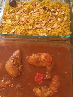صورة لوصفة دجاج وأرز بالكاري😋