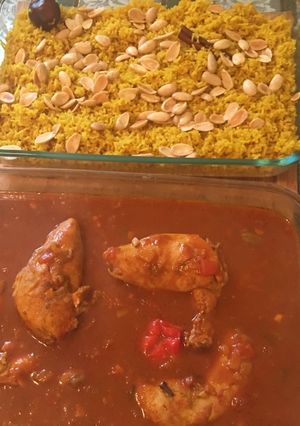 صورة لوصفة دجاج وأرز بالكاري😋