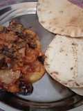 Greek moussaka with Arabian bread 🍞