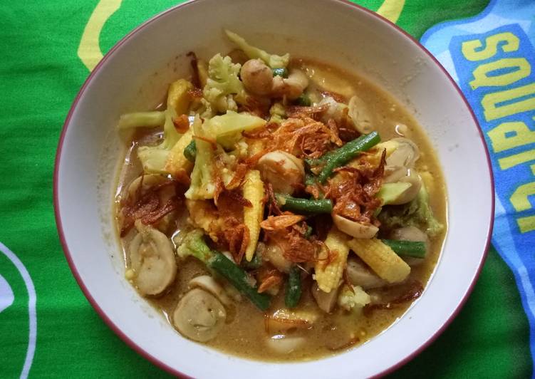 Tumis jamur sayur bumbu seblak