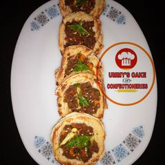 A picture of Bread veggies/minced meat Disk.