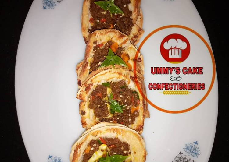 Step-by-Step Guide to Make Great Bread veggies/minced meat Disk | This is Recipe So Appetizing You Must Undertake Now !!