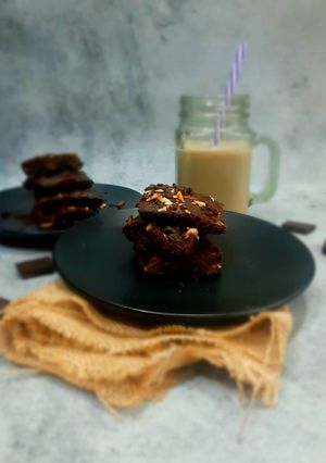 A picture of Wheat flour chocolate brownie.