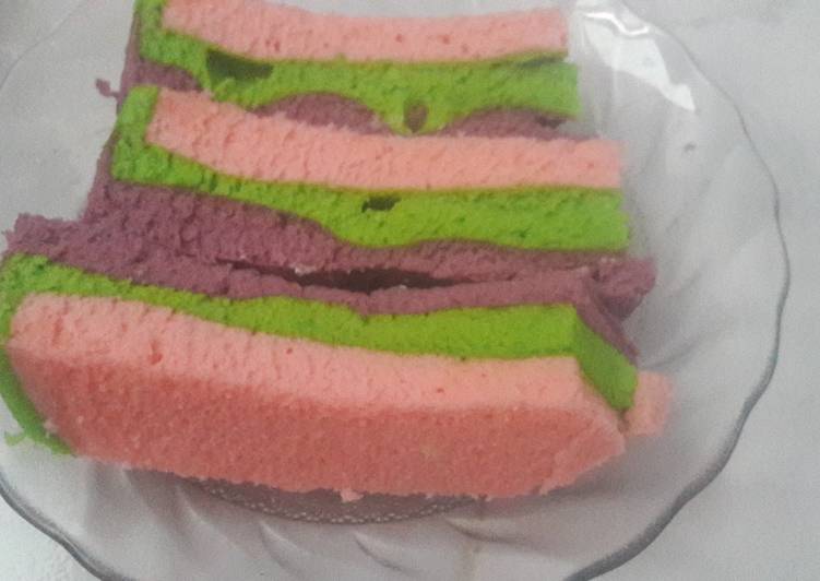 Bagaimana Menyiapkan Bolu kukus warna, Lezat Sekali