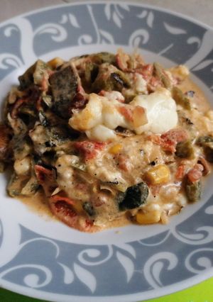 Una foto de Rajas con crema