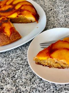 Una foto de Tarta de duraznos sin gluten