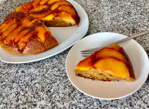 Una foto de Tarta de duraznos sin gluten