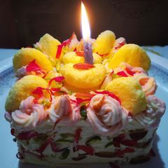 Ras malai cake A picture of Ras malai cake.